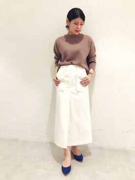 「Devinette」｜「アイテム（パンプス）」を使った、にっしーさん（レディース・154cm）の冬コーディネート