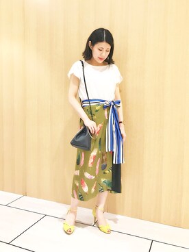 「Abahouse Devinette（ドゥヴィネット）のアイテム」を使った、にっしーさん（レディース・154cm）の春コーディネート