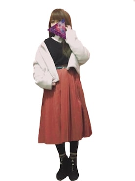 「RAY CASSIN（レイカズン）のアイテム（ライダースジャケット）」を使った、meshikuzu🇯🇵さん（レディース・152cm）の冬コーディネート