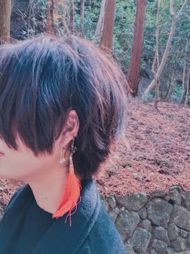「片耳ピアス」｜ほりさん（レディース・162cm）の冬コーディネート