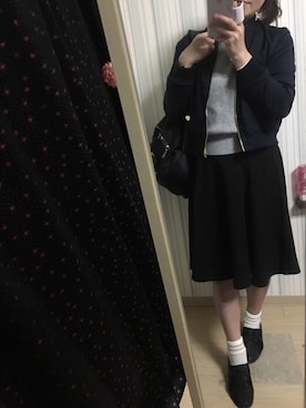 「31 Sons de mode（トランテアン　ソン　ドゥ　モード）のアイテム（MA-1）」を使った、Ayumi*さん（レディース・161cm）の春コーディネート