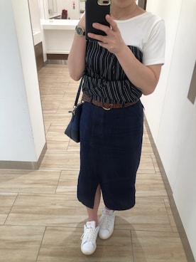 「スタンスミス」｜Ayumi*さん（レディース・161cm）の夏コーディネート