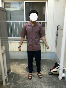 「アイテム（その他、ブラウン系）」を使った、はんぞーさん（メンズ・169cm）の夏コーディネート