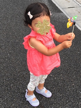 「sense of wonder（センスオブワンダー）のアイテム（レギンス/スパッツ）」を使った、ma.iさん（キッズ・80cm）の夏コーディネート