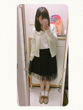 「MISCH MASCH（ミッシュマッシュ）のアイテム（アンサンブル）」を使った、Mikonekoさん（レディース・155cm）の冬コーディネート