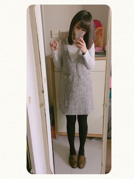 「tocco（トッコ）のアイテム（ワンピース/ドレス）」を使った、Mikonekoさん（レディース・155cm）の冬コーディネート