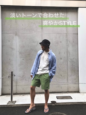 「WILD THINGS（ワイルドシングス）のアイテム（帽子）」を使った、NABEさん（メンズ・170cm）の春コーディネート