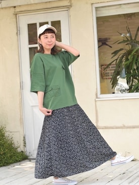 「in the groove（インザグルーヴ）のアイテム」を使った、Lisaさん（レディース・158cm）の春コーディネート