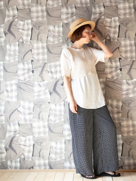 「w closet」｜「アイテム（帽子）」を使った、Lisaさん（レディース・158cm）の夏コーディネート