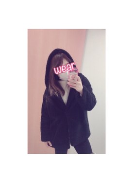 「Q（キュー）のアイテム（ジャケット/アウター）」を使った、ぴぃ♡さん（レディース・161cm）の冬コーディネート