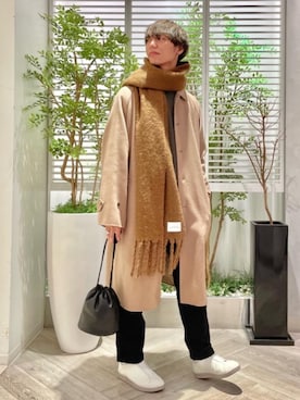 「green label relaxing（グリーンレーベルリラクシング）のアイテム（その他アウター）」を使った、前田大介さん（メンズ・180cm）の秋コーディネート
