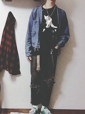 「omake（オマケ）のアイテム」を使った、P!4oさん（メンズ・167cm）の冬コーディネート