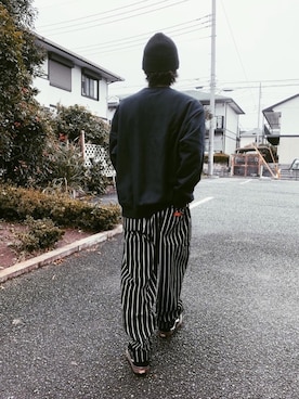 「Carhartt WIP（カーハートダブリューアイピー）のアイテム（スウェット）」を使った、lxelzさん（メンズ・168cm）の秋コーディネート