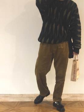 「JOINT WORKS（ジョイントワークス）のアイテム（バッグ）」を使った、瑠々さん（メンズ・163cm）の冬コーディネート