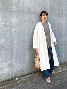 「MJUKA.（ミューカ）のアイテム」を使った、Yukiさん（レディース・161cm）の春コーディネート