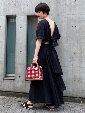 Gallardagalante ガリャルダガランテ の 2wayリネンリボンワンピース 大草直子さんコラボ ワンピース Wear