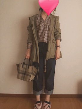 「アイテム（イヤリング）」を使った、yukaaさん（レディース・153cm・20代）の秋コーディネート