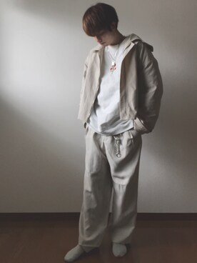 「ADRER（アドラー）のADRER バラシシュウビッグスウェット（スウェット）」を使った、シュウさん（メンズ・171cm）の秋コーディネート