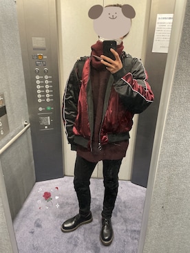 「ADRER（アドラー）のアイテム（バッグ）」を使った、シュウさん（メンズ・171cm）の冬コーディネート