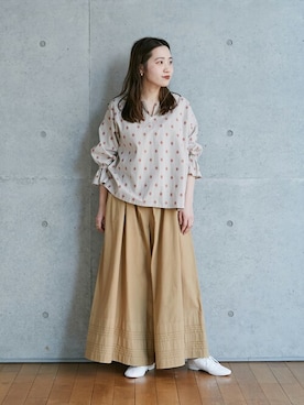 「ジャガード柄」｜LOISIR_staffさん（レディース・156cm）の春コーディネート