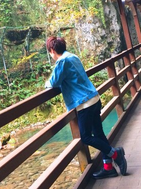 「CIAOPANIC TYPY（チャオパニックティピー）のアイテム（デニムジャケット）」を使った、Nagitono さん（メンズ・166cm）の秋コーディネート