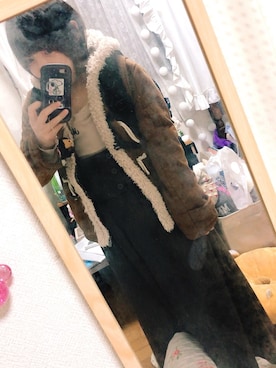 「アイテム（ダッフルコート、ブラウン系）」を使った、ぽんぽこさん（レディース・151cm）の春コーディネート