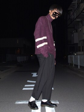 KKKさんの「Dr.Martens 3 EYELET SHOE」を使ったコーディネート