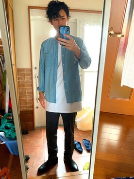「Trading Post（トレーディングポスト）のアイテム（ブーツ）」を使った、ryuさん（メンズ・181cm）の春コーディネート