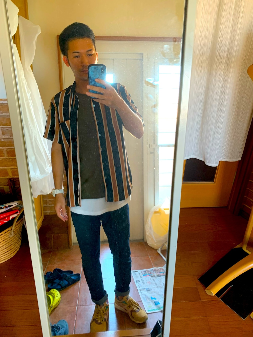「temptationのアイテム（シャツ/ブラウス、その他）」を使った、ryuさん（メンズ・181cm）の秋コーディネートの1枚目の写真