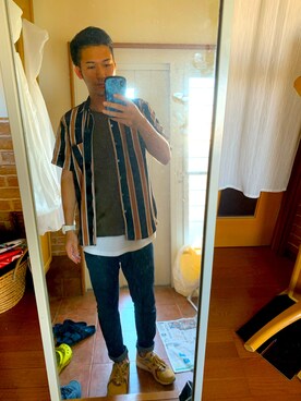 「temptation（テンプテーション）のアイテム（トップス）」を使った、ryuさん（メンズ・181cm）の秋コーディネート