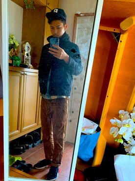 「BASECONTROL（ベースコントロール）のアイテム（帽子）」を使った、ryuさん（メンズ・181cm）の秋コーディネート