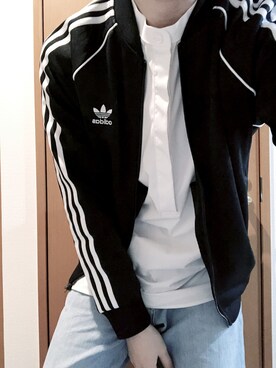 「おうちスタイル」｜「アイテム（ブルゾン）」を使った、逆竜人さん（メンズ・178cm）の春コーディネート