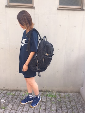 「STANCE（スタンス）のアイテム」を使った、minahoさん（レディース・168cm）の夏コーディネート