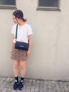 「Saucony（サッカニー）のアイテム」を使った、minahoさん（レディース・168cm）の夏コーディネート