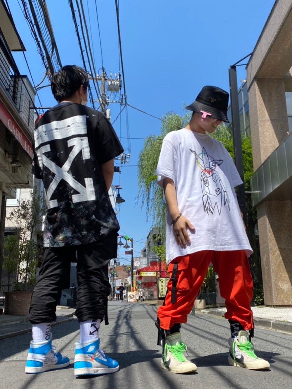 「off white、ootd、ストリート、NIKE、韓国ファッション、fashion、street、streetstyle、いいね、save、フォローお願いします🤑、夏コーデ」｜「off whiteのアイテム（Tシャツ/カットソー、その他）」を使った、hikaruuuuuuuu0814さん（メンズ・163cm）の夏コーディネートの1枚目の写真