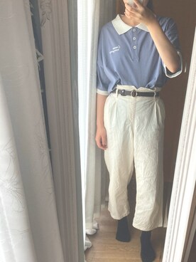 しまむら シマムラ のポロシャツを使ったレディース人気ファッションコーディネート Wear