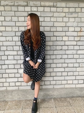 「school」｜「アイテム（腕時計）」を使った、黃意欣さん（レディース・162cm）の秋コーディネート