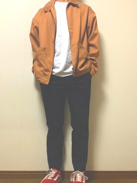 「LIDNM（リドム）のアイテム（MA-1）」を使った、Soraさん（メンズ・167cm）の冬コーディネート