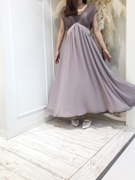 「LA BELLE ETUDE（ラベルエチュード）のアイテム（ドレス）」を使った、るうさん（レディース・162cm）の夏コーディネート