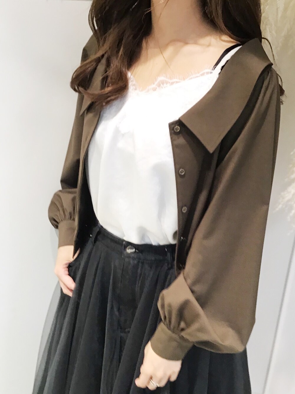 Belle Vintage デニムドッキングボリュームチュール×オーガンジー
