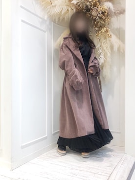 「LA BELLE ETUDE（ラベルエチュード）のアイテム（その他アウター）」を使った、るうさん（レディース・162cm）の秋コーディネート
