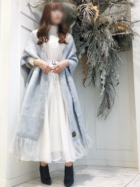 「LA BELLE ETUDE（ラベルエチュード）のアイテム（デニムスカート）」を使った、るうさん（レディース・162cm）の秋コーディネート
