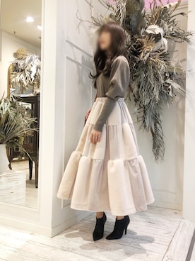 「LA BELLE ETUDE（ラベルエチュード）のアイテム」を使った、るうさん（レディース・162cm）の冬コーディネート