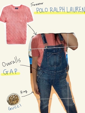 「GAP（ギャップ）のアイテム（オールインワン・サロペット）」を使った、24K🫣さん（レディース・163cm）の春コーディネート