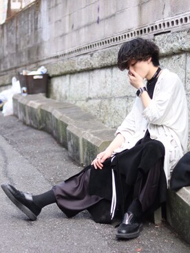 「sulvam」｜「アイテム（アクセサリー）」を使った、しょうさん（メンズ・174cm）の秋コーディネート