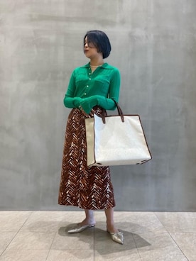 「A VACATION（アヴァケーション）のアイテム（バッグ）」を使った、Kimika Asahiさん（レディース・165cm）の冬コーディネート