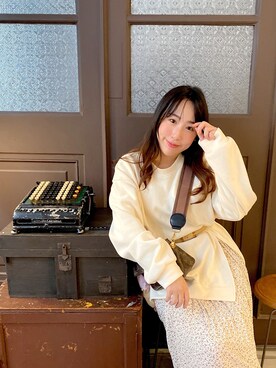 「LOVFEE（ラッフィ）のアイテム（トップス）」を使った、檸檸さん（レディース・153cm）の秋コーディネート