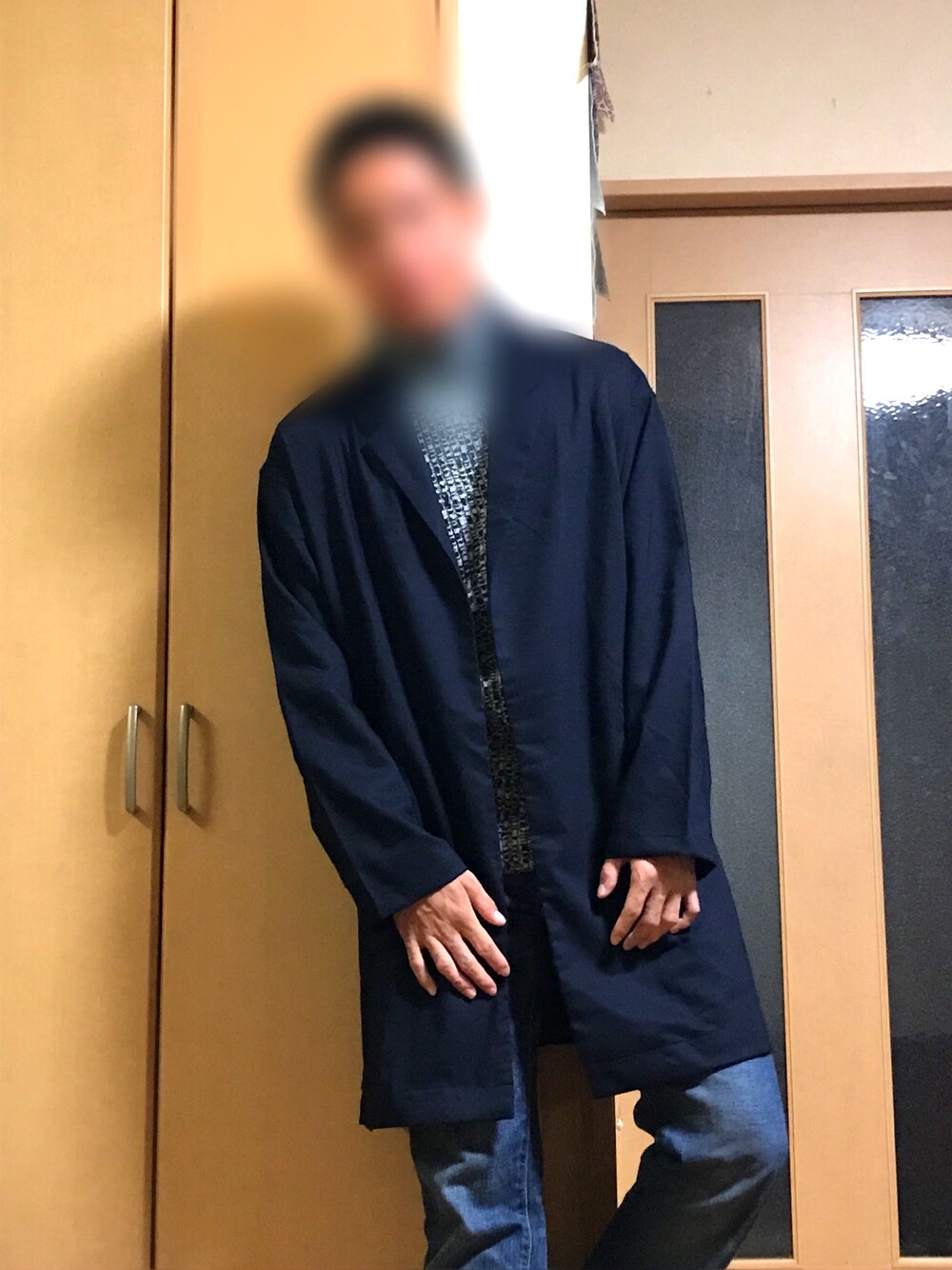 「おしゃれさんと繋がりたい、オーバーコート、タートルネック、初心者、高校生」｜「WEGOのアイテム（チェスターコート、ブラック系）」を使った、あかそうさん（メンズ・172cm）の冬コーディネートの1枚目の写真