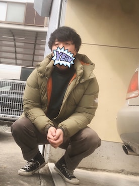 「フォロバ」｜「アイテム（スウェット）」を使った、シロさん（メンズ・176cm）の春コーディネート