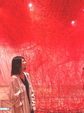 「A part by（アパートバイ）のアイテム（ノーカラージャケット）」を使った、リンさん（レディース・168cm）の秋コーディネート